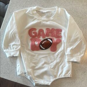 White 'Game Day' Baby Onesie